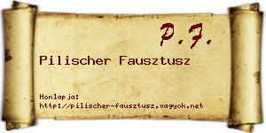 Pilischer Fausztusz névjegykártya